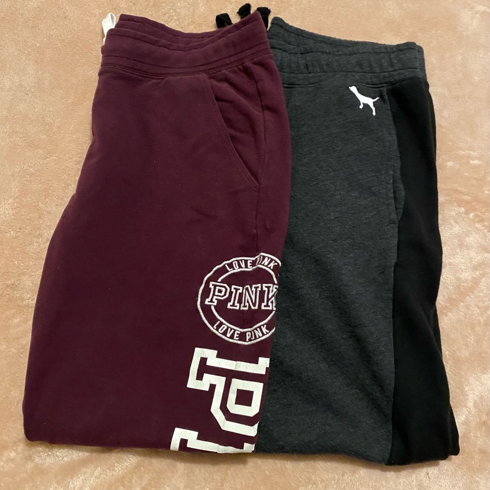 Two pair pink brand sweatpants Size large